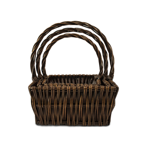 JY 3 Pcs <span class=keywords><strong>Panier</strong></span> en osier avec poignée <span class=keywords><strong>Panier</strong></span> <span class=keywords><strong>de</strong></span> <span class=keywords><strong>fruits</strong></span> ovale tressé en saule Cadeaux <span class=keywords><strong>de</strong></span> récolte Petit <span class=keywords><strong>panier</strong></span> vide pour <span class=keywords><strong>fruits</strong></span> et légumes - Product Image 5