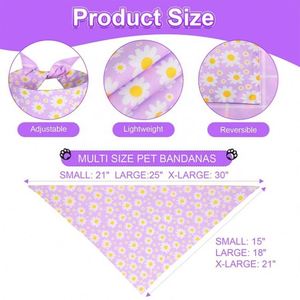 Bandana triangulaire ajustable pour chien, impression sérigraphique personnalisée, 54x54cm, promotionnel pour anniversaires, mariages, fêtes - Product Image 4