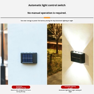 Applique murale solaire LED étanche IP65 pour extérieur, petit modèle, avec CRI 95 élevé, angle de faisceau 180°, style pastoral pour la décoration de jardin - Product Image 4