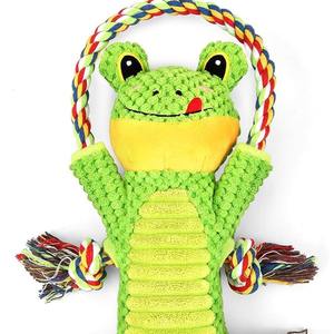 Çevre dostu peluş köpek oyuncak çiğneme dayanıklı ve gıcırtılı pamuk halat Pet oyuncaklar diş temizleme için - Product Image 1