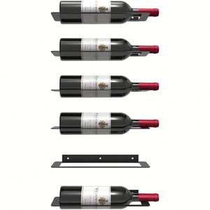 Floating Wine Glass <b>Shelf</b> Wall Mounted Metal <b>Wire</b> Hanging Wine Bottle Storage Holder Display <b>Shelf</b> Rack for Restaurant - Product Image 1