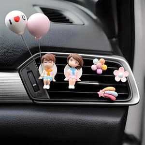 SOCELI สำหรับคู่รัก ที่หนีบช่องแอร์รถยนต์ พลาสติกแข็ง น้ำหอมปรับอากาศ กลิ่นหอมธรรมชาติ ติดทนนาน ของตกแต่งงานแต่งงานสุดหรู - Product Image 3