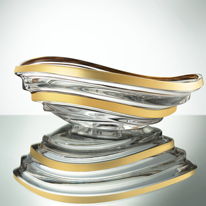 Nuevo Lavabo de Sobremesa para Baño, Forma Irregular, Acabado Brillante, Lavabo de Vidrio Templado Artístico para Hotel o Villa - Product Image 2
