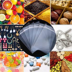 工場直販 透明 再封可能 防水 PE ジッパーバッグ 100枚入り ガムやスナック食品包装用 - Product Image 6