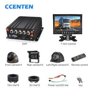 CCT 4CH Monitor kartu ganda, 7 inci 4G GPS WIFI pelacakan nyata Bus truk cctv MDVR 4ch kartu ganda mesin mobil Bus truk kendaraan Mdvr - Product Image 4