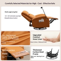 Fauteuil capsule monoplace avec massage électrique, mouvement de balancement multifonction, structure en bois, possibilité de dormir et de se reposer