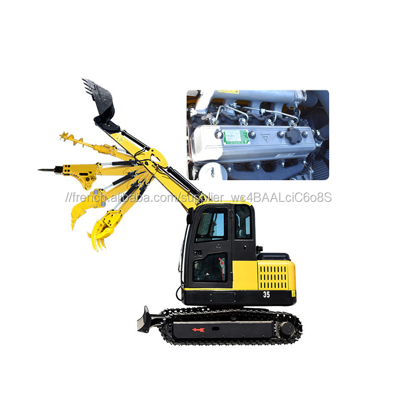 0.26 cube seaux chenille 3.5T 3.0T 3T 3.5 ton mini pelle 3600kg