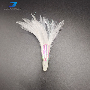 Appâts à la traîne chocolat résine pêche en mer tête de pieuvre avec jupe en plumes Pêche au leurre - Product Image 3