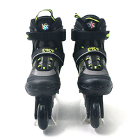 Yijiu – chaussures de patins à roulettes ajustables pour enfants et adultes, vente en gros, PR-22GS1-Green