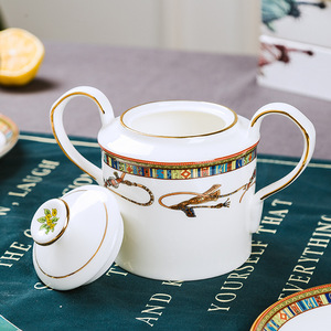 2025 European Ceramic Coffee Cup <b>Set</b> 15Pcs Porcelain <b>Tea</b> Coffee Cup and Saucer <b>Set</b> With Gift Box Hand-painted Gold Coffee <b>Pot</b> - Product Image 5