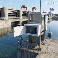 Medidor de nivel de agua tipo flotador Yunyi con codificador de eje y cable de suspensión de acero inoxidable 316L, rango de 10-40m para estaciones hidrológicas y presas