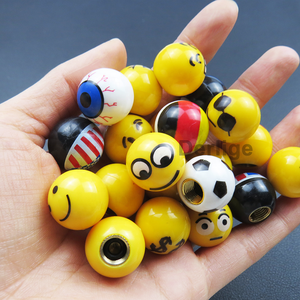 Smile Happy Face Expression Ball Shape Globes oculaires Tire Valve Tiges Caps USA Flag Valve Cover - Product Image 5