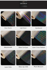 Película de Laminación Transparente Holográfica Tamaño A4, Película de Laminación en Frío Plateada Holográfica <span class=keywords><strong>BOPP</strong></span> con Muestra Gratis - Product Image 6