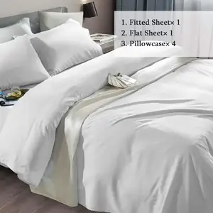 4 Piece 1800TC Home Microfiber Duvet Cover Set Bed Sheet For Comforter Bedsheet Bedding Set