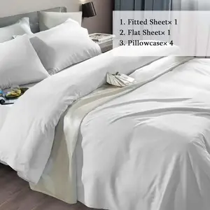 Ensemble de housses de couette en microfibre 4 pièces 1800TC pour la maison Drap de lit pour couette Drap de lit Ensemble de literie