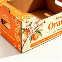Boîte en carton ondulé personnalisée pour fruits, boîte d'emballage imprimée pour fraises, boîte d'expédition