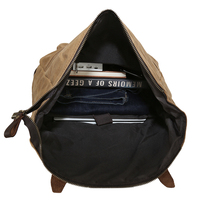 Sac à dos rétro en toile pour homme avec fermeture éclair, résistant à l'usure, sacoche vintage en toile pour ordinateur portable, idéal pour étudiants, voyages en plein air et usage quotidien