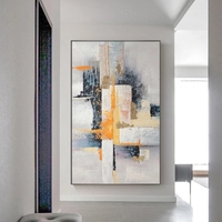 Artisanal Oeuvre Peinture À L'huile Or Dropshipping 100% Peint À La Main Moderne Feuille Image De Luxe Abstrait Toile Pop SJ Toile