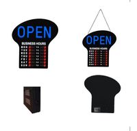 Commerciële RGB LED OPEN BUSINESS HOUR BORD Verlicht LED-bord met geopende-ureninformatie voor restaurant, salon, entree, wanddecoratie