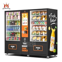 Distributeur automatique personnalisé grande capacité avec écran tactile 21,5 pouces, double compartiment en acier inoxydable, gestion cloud et accès à distance pour snacks