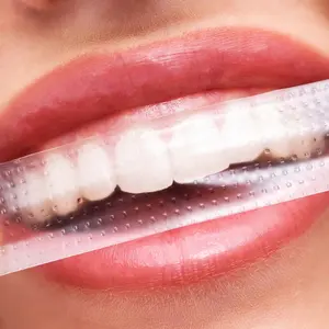 Tiras elásticas duplas para dentes, folheados de dentes postiços, para cuidados com a higiene oral, com sabor de frutas, tiras de limpeza para dentes