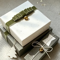 Boîte à bijoux rigide en carton biodégradable, écologique et économique, personnalisable en gros pour ensemble collier, bracelet et bague