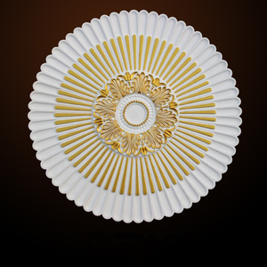 Grand médaillon de <span class=keywords><strong>plafond</strong></span> doré moderne Rosette décorative en polyuréthane pour villa hôtel Application de rose de <span class=keywords><strong>plafond</strong></span> en PU - Product Image 4