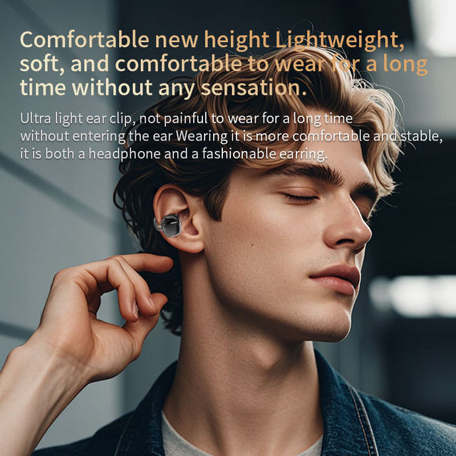 YX59 AI Smart Ear Clips Earbuds OWS With ANC Noise Reduction Bone Conduct Earphone JL Realtime Language Translator With APP
