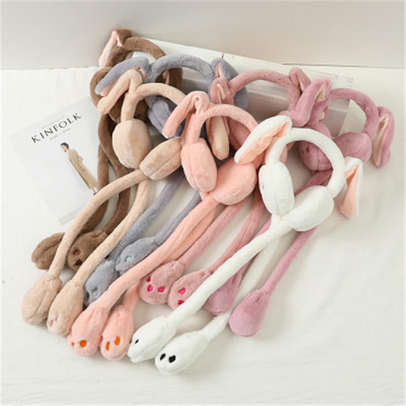 Hot earmuffs will move rabbit ears cute earmuffs female winter weather warm earmuffs antifreeze package ear hat R0866