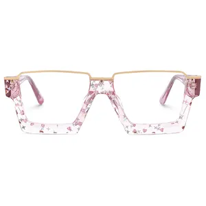 Wesee New Arrival Special Design Mixed Order Square Tortoise Glasses Design Optical Eyeglasses Frame