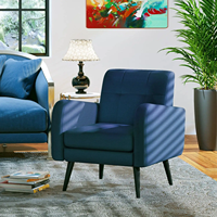 Fauteuil tapissé de siège de double plate-forme de jambes en métal de salon de loisirs pour le salon