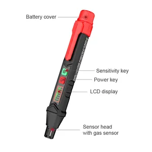 Kleinere und leichter zu tragende HT60 LCD-Anzeige Tri chromatische Hintergrund beleuchtung Hochpräzise sensor genaue Messung Gasleck detektor
