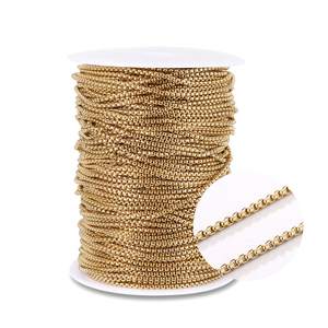 Aceworks Round <b>Box</b> Chain 1.5-2.5mm 18k Gold Plated Stainless Steel Chain Spool by Roll for DIY Jewelry Necklace <b>Bracelet</b> - Product Image 6