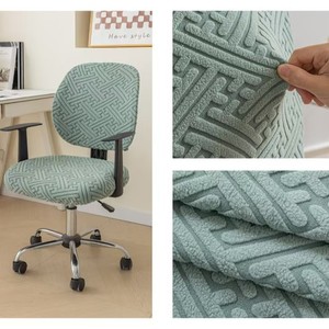ผ้าคลุมเก้าอี้สำนักงานแบบหมุน ลายเรียบสีพื้น ดีไซน์แยกส่วน ใช้ได้ทุกฤดู นุ่มสบาย ยืดหยุ่น เหมาะสำหรับใช้ในบ้าน - Product Image 3