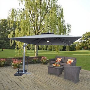 Gran oferta impermeable Anti-UV LED sombrilla romana diseño minimalista paraguas de aluminio para Hotel <span class=keywords><strong>Patio</strong></span> muebles de exterior <span class=keywords><strong>Patio</strong></span> - Product Image 3