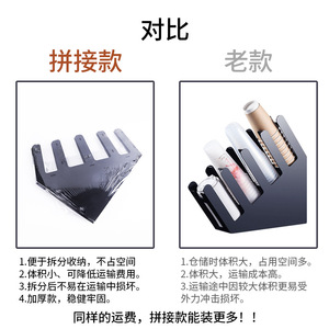 Porte-gobelets modulaire L-Beans à 4 compartiments, en acrylique, pliable, pour les salons de thé, les cafés, usage commercial - Product Image 1