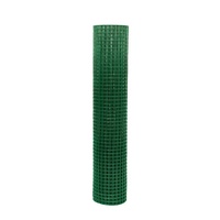 Rouleau de treillis soudé en PVC vert décoratif pour bordure de jardin et aménagement paysager, rouleau de treillis soudé plastifié