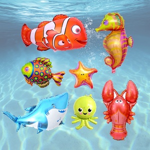 ลูกโป่งฟอยล์อะลูมิเนียมลายสัตว์ทะเลขนาดใหญ่ พิมพ์ลายกราเวียร์ รูปปลาหมึก ม้าน้ำ ปลา สำหรับตกแต่งงานปาร์ตี้วันเกิดธีมชายหาด - Product Image 4