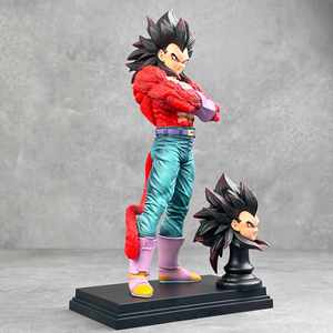 Figurines de manga de dessin animé de 30 cm, statues DRAGON <span class=keywords><strong>BAII</strong></span>, deux têtes interchangeables, Super Saiyan 4 Vegeta, modèle de jouet, cadeaux, figurine d'anime en PVC - Product Image 5
