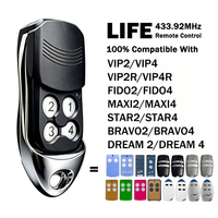 Télécommande émettrice LIFE MAXI DREAM FIDO VIP STAR BRAVO 2 (4 boutons) pour porte de garage et portail – 433,92 MHz