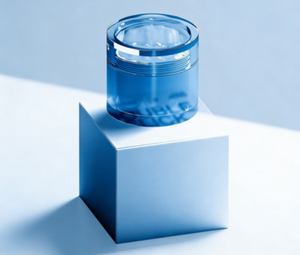 Pot en plastique acrylique bleu 10g 30g 50g pour crème visage, soin de la peau, transparent, épais, double paroi, avec couvercle, pour cosmétiques - Product Image 2