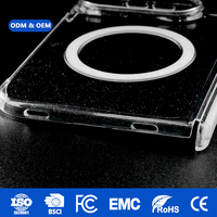 Étui magnétique transparent de qualité supérieure pour iPhone Duo, ultra-fin, anti-jaunissement, charnière, vente en gros ODM/OEM