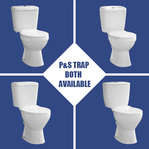 Inodoro de Cerámica de Dos Piezas, Montado en el Suelo, Económico, para Baño, con Descarga de Agua, Sanitario, 2 Piezas - Product Image 3