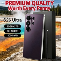 Teléfono Inteligente Global S 26 Ultra de 7.7 Pulgadas, 22GB+2TB, Doble SIM, Desbloqueado, Android 15, 108MP, con S-Pen, Calidad Premium