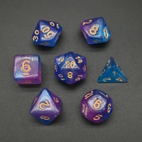 Prix du fabricant Dés en acrylique polyédrique bleu blanc du MDN pour jeu de rôle