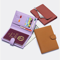 Portefeuille de voyage en cuir véritable pour femme, étanche, fin, avec porte-cartes, protection RFID multifonctionnelle