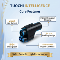 Nouvel adaptateur de chargeur EV NACS vers CCS1, haute puissance 500A, convertisseur rapide DC, broches plaquées argent, certifié UL CE FCC, indice de protection IP66/IP67