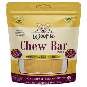 Barres à mâcher Woofie au fromage pur de l'Himalaya, carotte et betterave, friandises pour chiens - Product Image 1