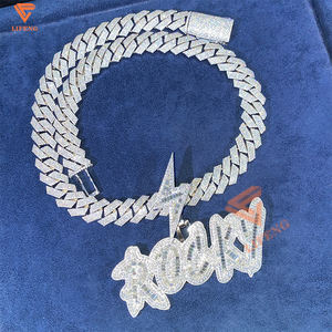 Подвеска-шарм в стиле хип-хоп с индивидуальным дизайном, круглая, с логотипом или именем - Product Image 4