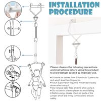 Ensemble de sauteurs de porte pour bébé avec pince de fixation métallique et sangle réglable pour nourrissons et tout-petits de 6 à 24 mois